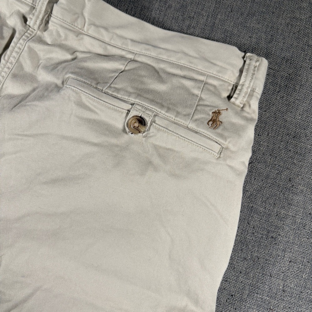 Polo Ralph Lauren Chino Pants Mens 34x30 Khaki Stretch Straight Fit Cotton Twill